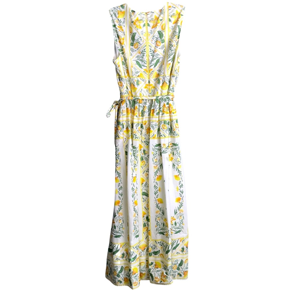 NWT ANTONIO MELANI White and Yellow Floral Maxi Dress- brand new size 12 - Picture 5 of 8